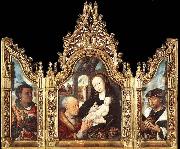 unknow artist Triptych The Adoration of the Magi oil